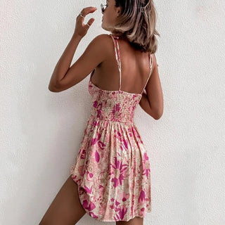 Peach Floral Dress